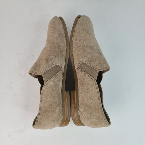 Franco Sarto Pardon tan suede leather slip-on loafers women's size 10 - Picture 7 of 12